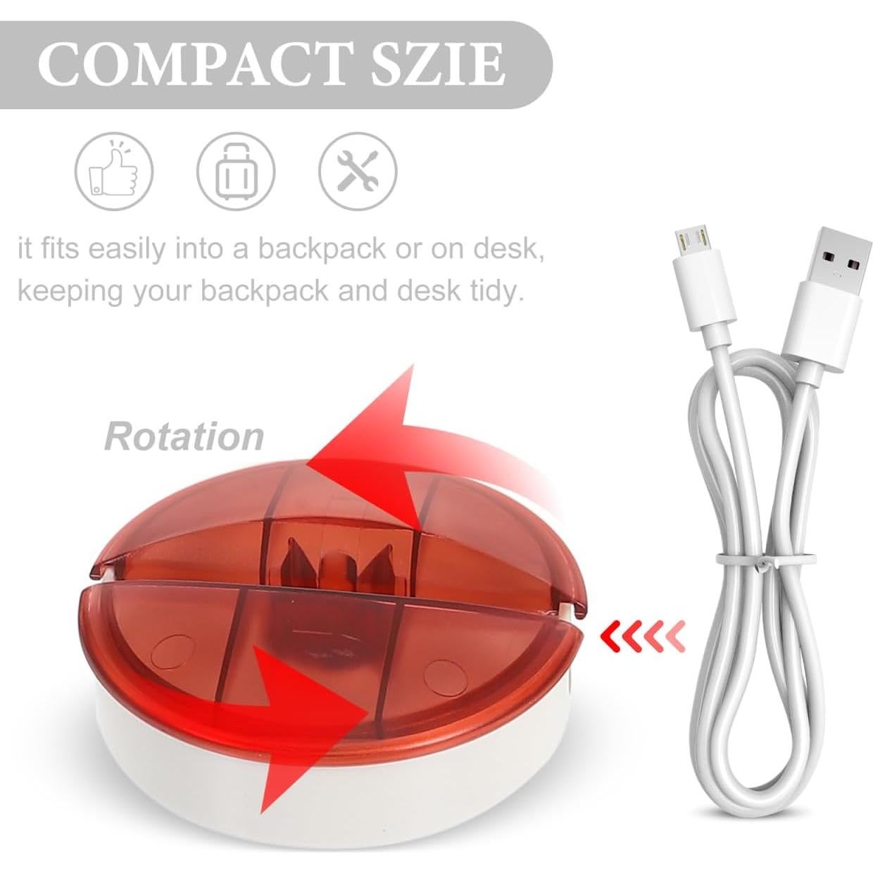 Organizador de Cables SUPVOX 4 Piezas 8x8x2.3cm Polipropileno