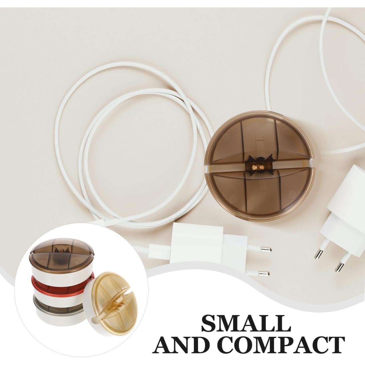 Organizador de Cables SUPVOX 4 Piezas 8x8x2.3cm Polipropileno