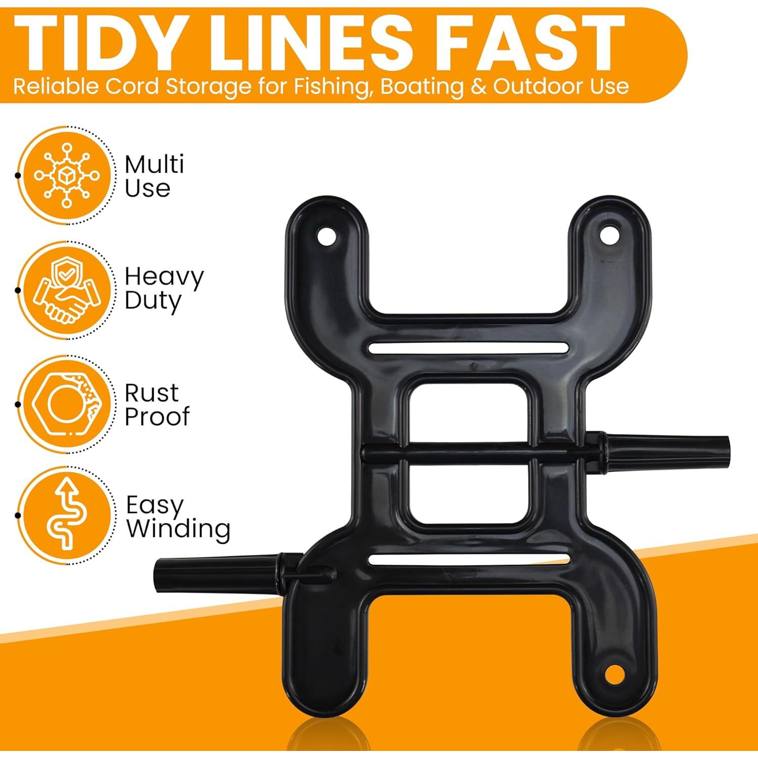 Enrollador de Trotline Harrier Hardware Negro 170g 1-Pack