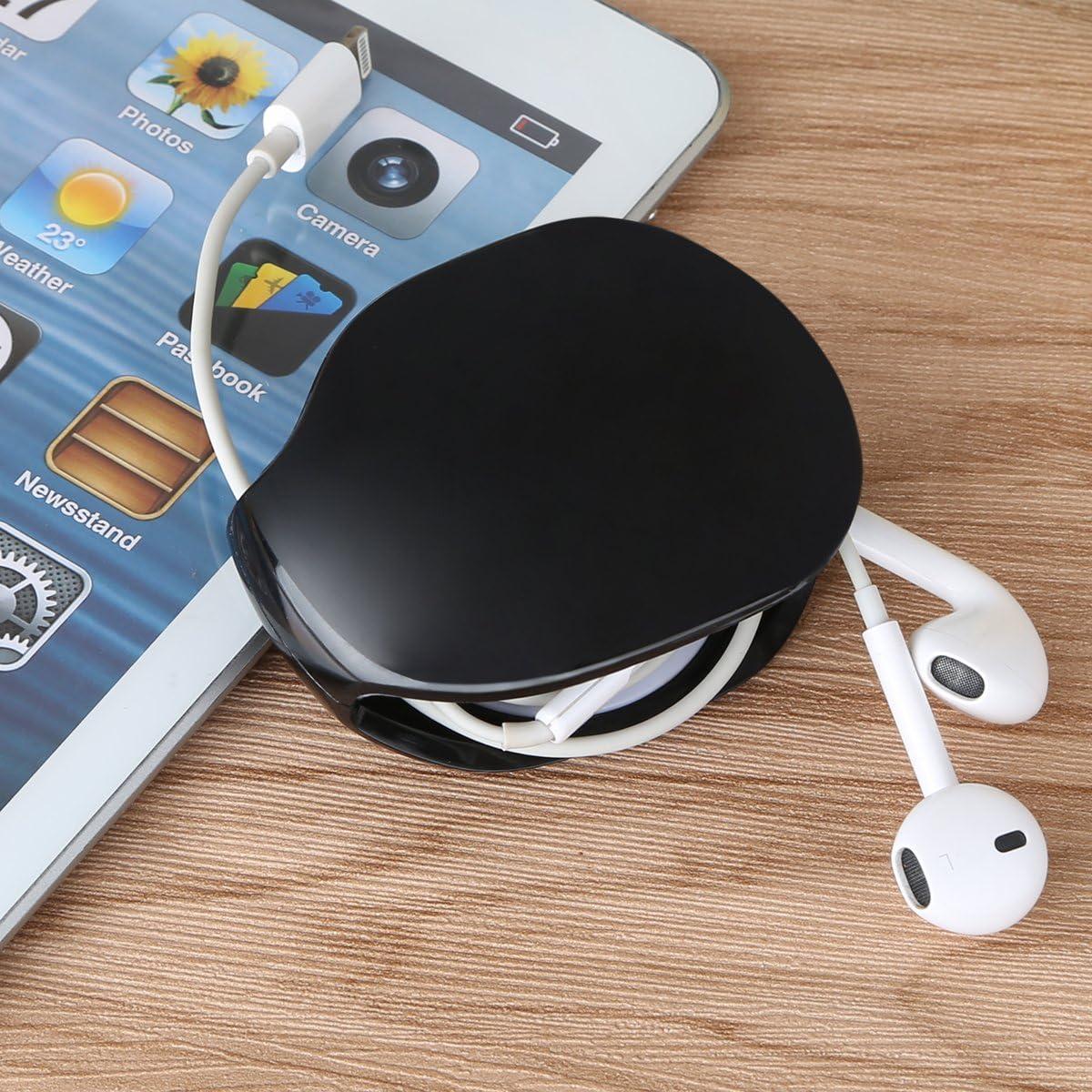 Enrollador Automático de Cables Stargoldenbell Negro Compacto