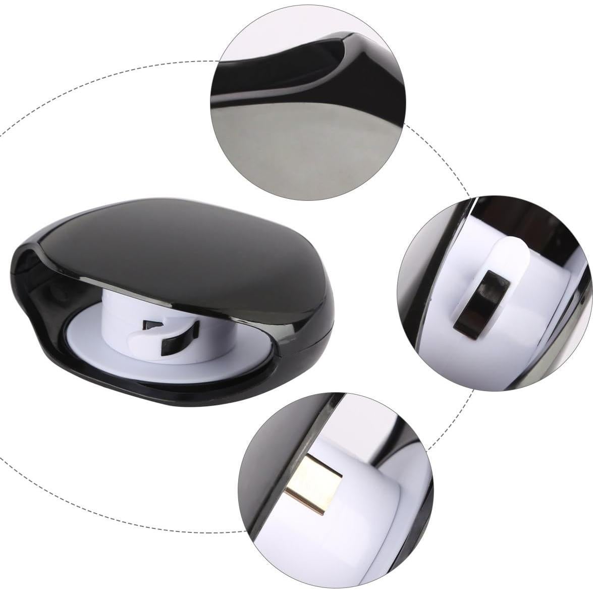 Enrollador Automático de Cables Stargoldenbell Negro Compacto