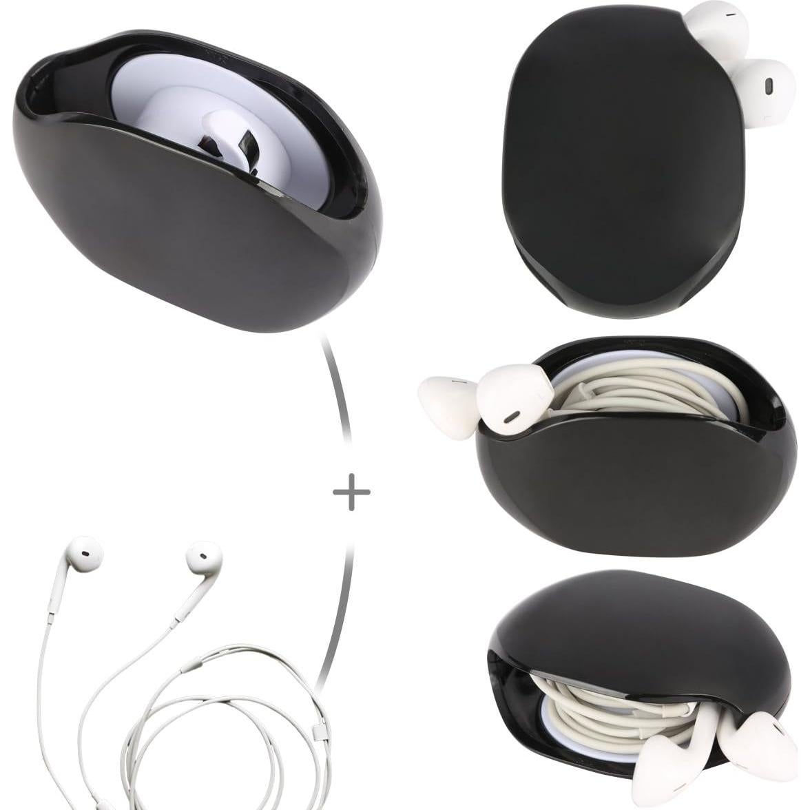 Enrollador Automático de Cables Stargoldenbell Negro Compacto