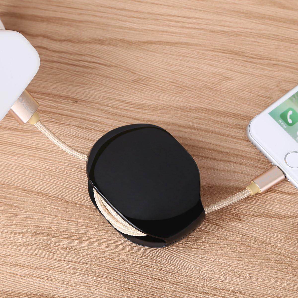 Enrollador Automático de Cables Stargoldenbell Negro Compacto