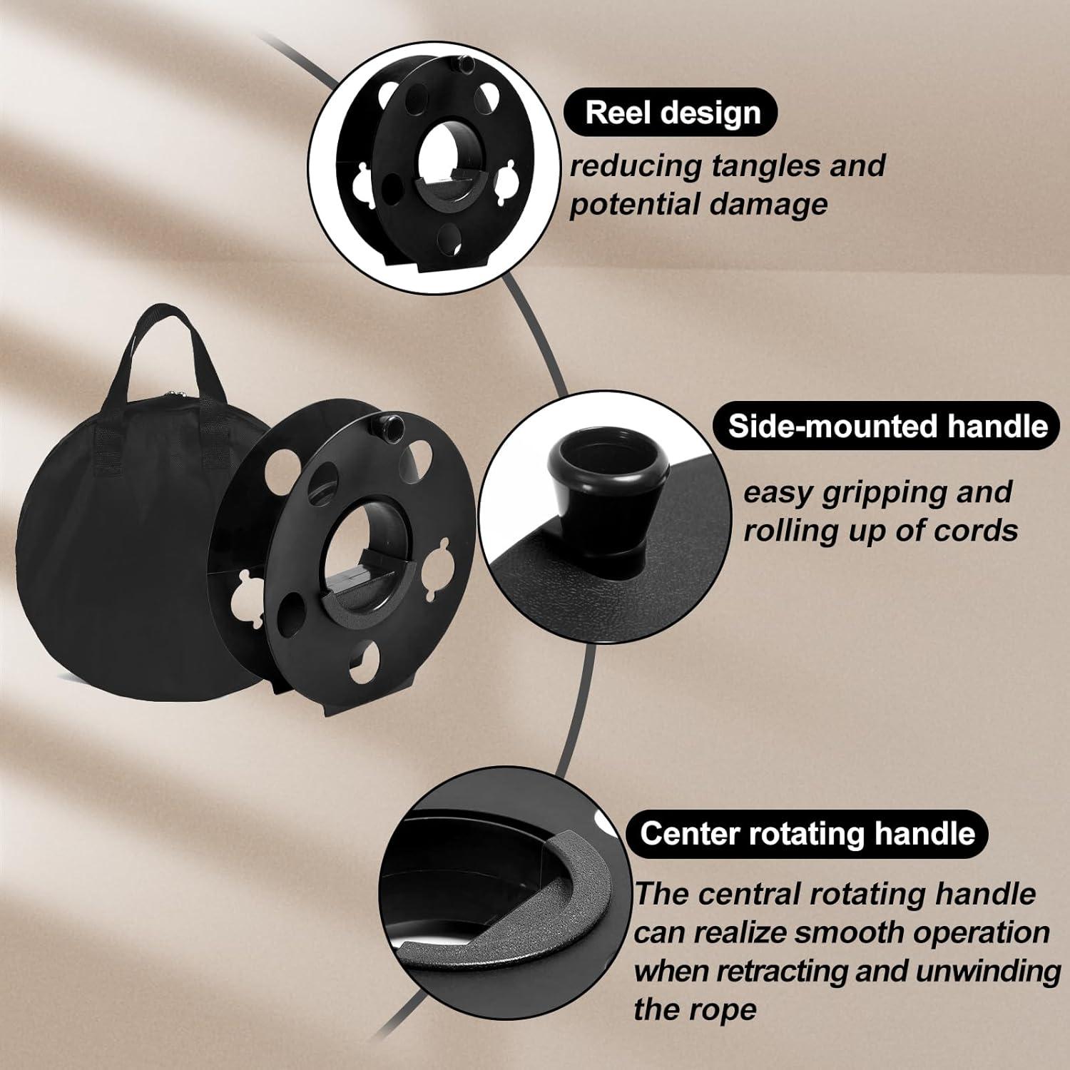 Carrete de Almacenamiento de Cables GarfatolRv 30.48m Portátil