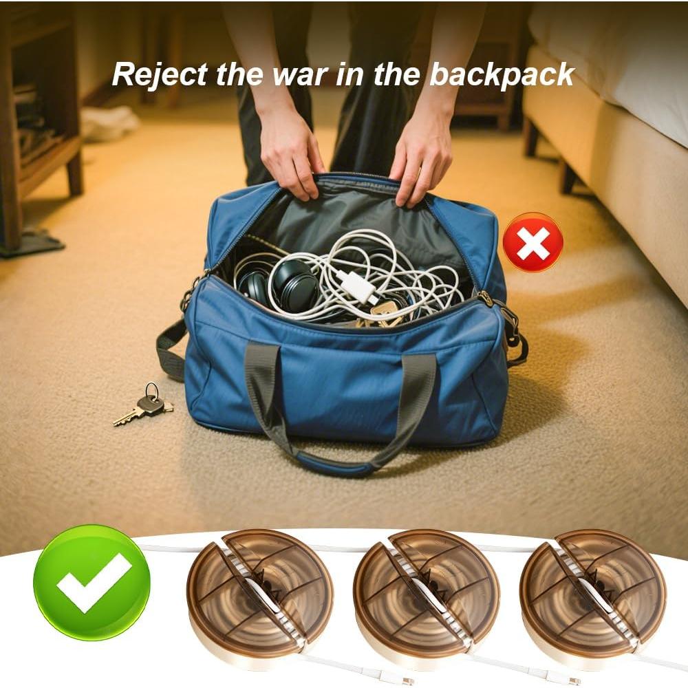 Organizador de Cables Retráctil Havaro SD-2109 Marrón Café