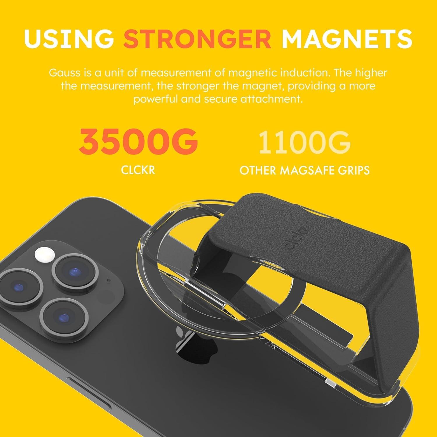 Agarre MagSafe CLCKR Lila para iPhone y Samsung