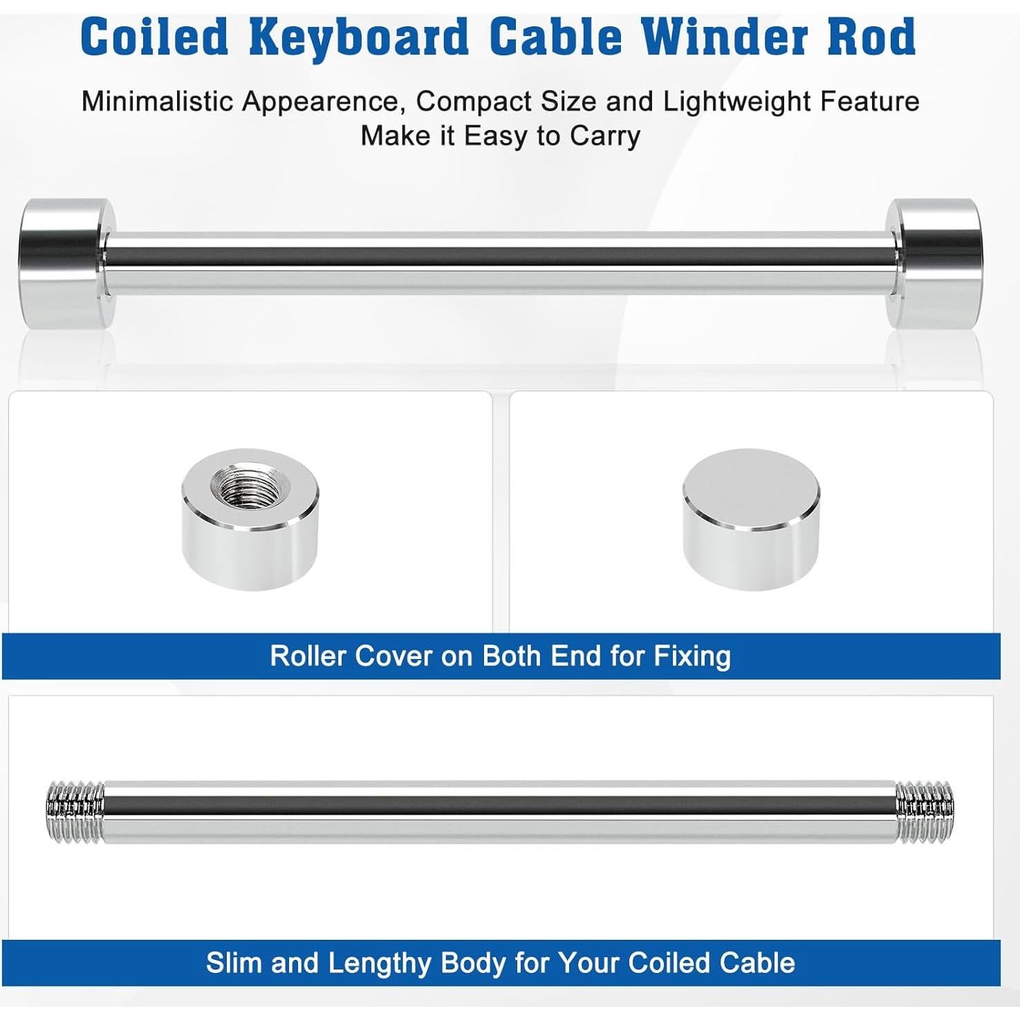 Enrollador de Cable en Espiral UCINNOVATE USB Plata 15 cm