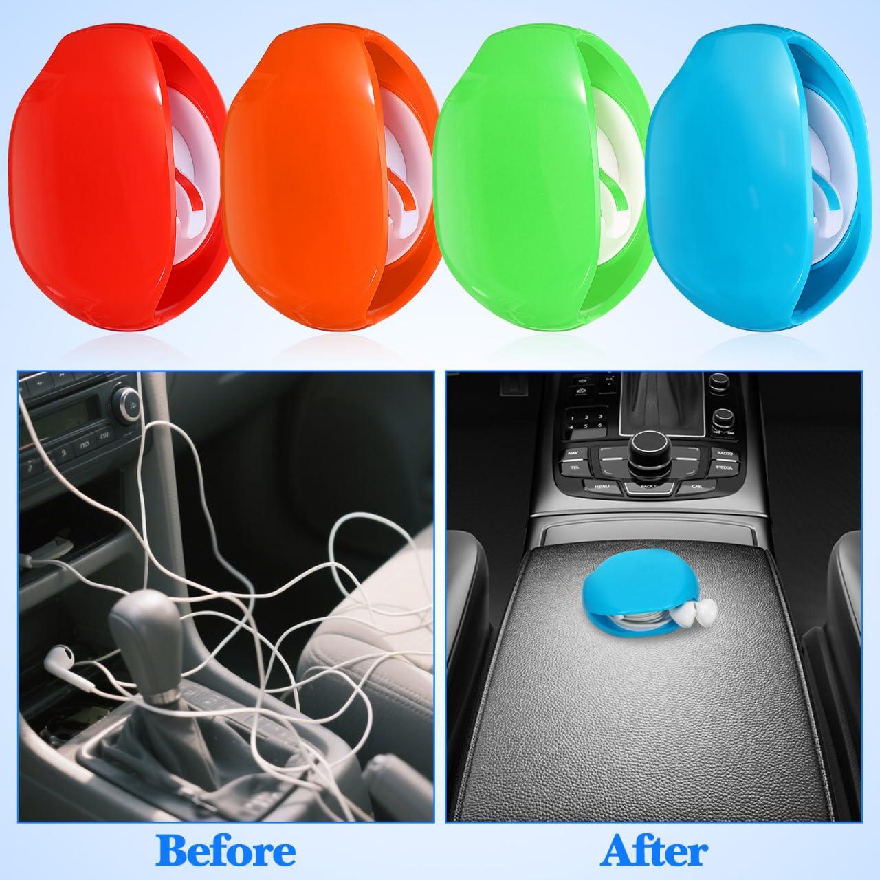 Paquete de 4 Enrolladores Automáticos de Cable UKCOCO