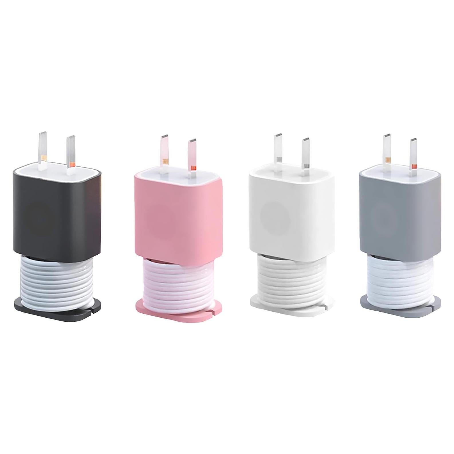 Paquete de 4 Protectores de Cargador de Silicona 2 en 1 365Home