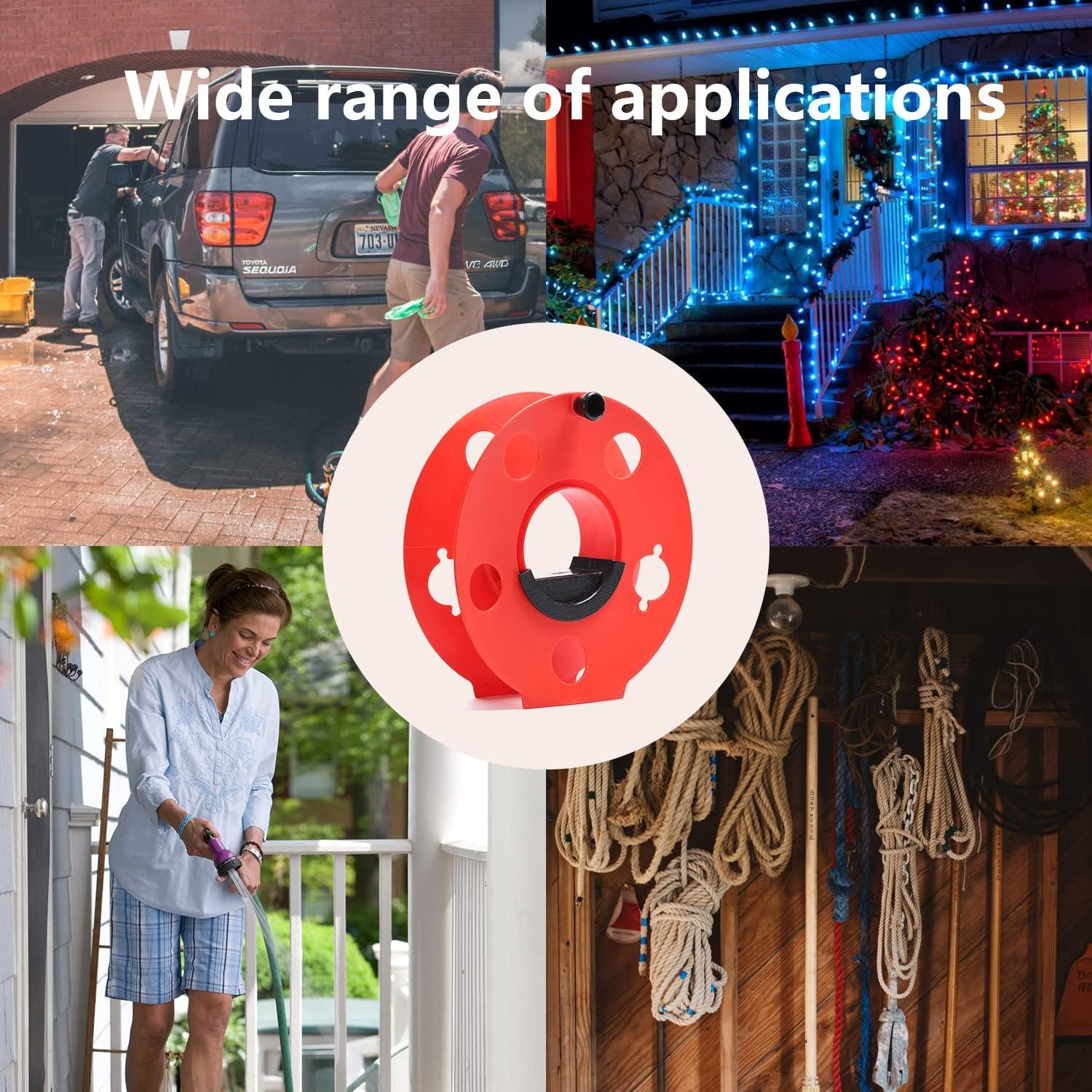 Carrete de Almacenamiento de Cable Homeon Wheels 30.48m Rojo