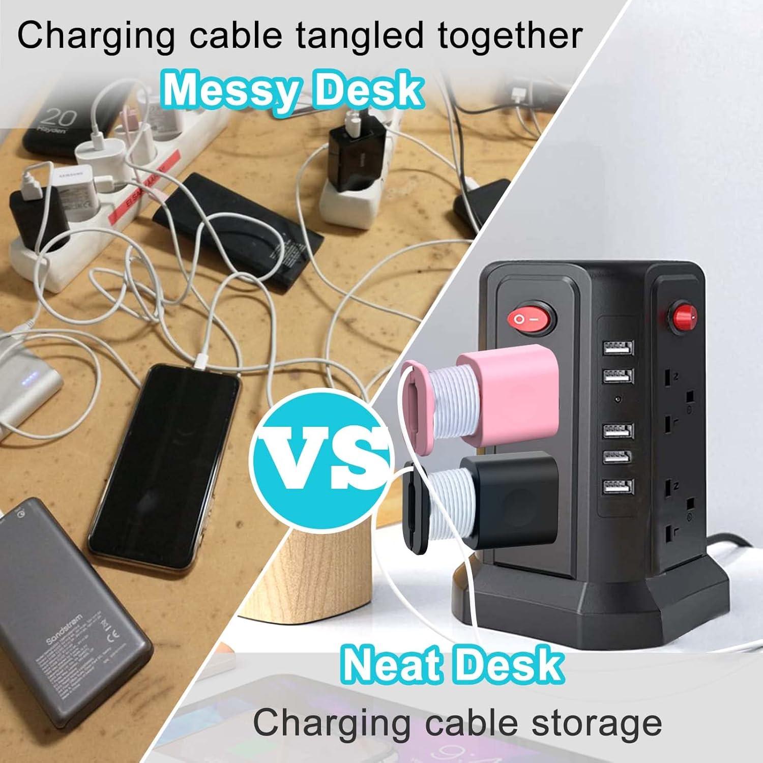 Protector de Cargador de Silicona XANGNIER 2 en 1 - 4 Piezas