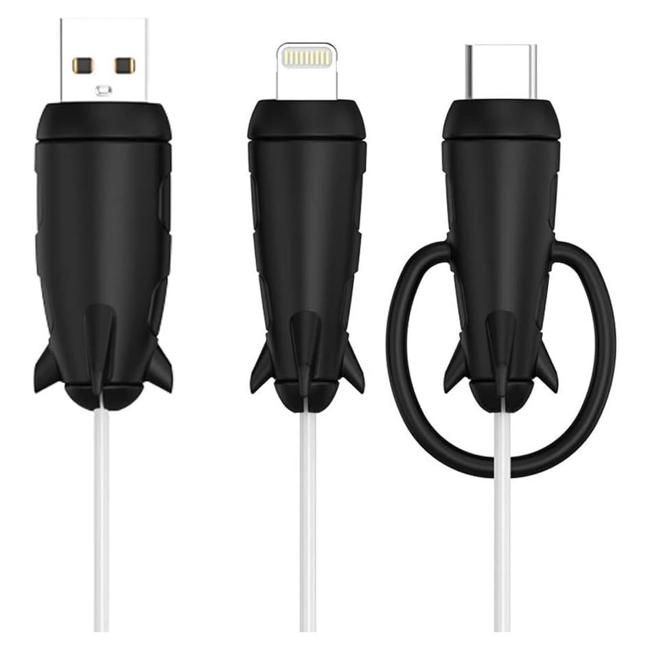 Protector de Cable de Datos ZOSTLAND USB Tipo C Negro 2 en 1