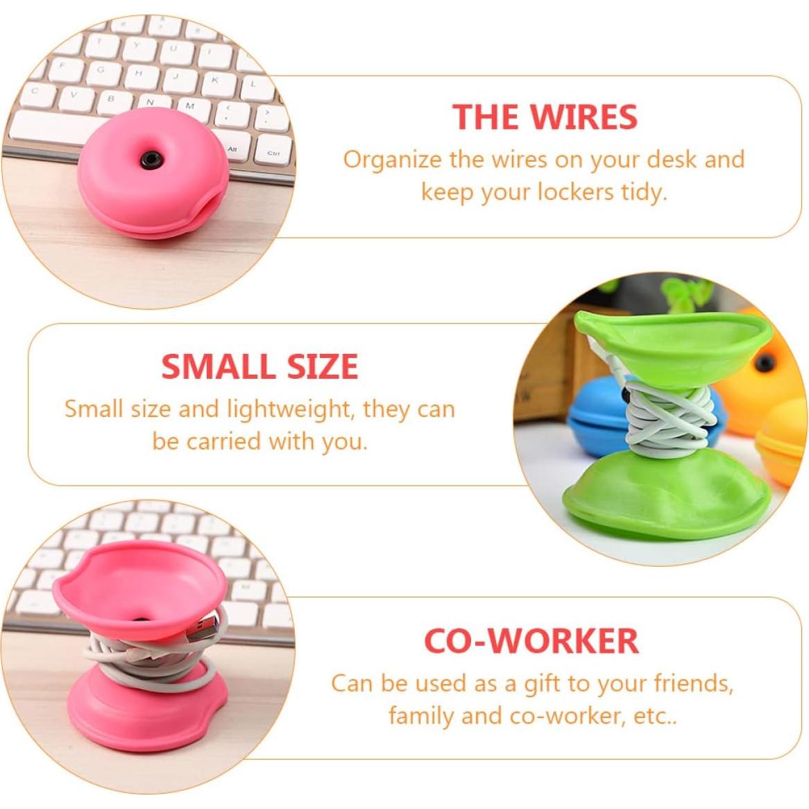 Organizador de Cables Zerodeko 15 Pcs Tortuga Colorido TPR