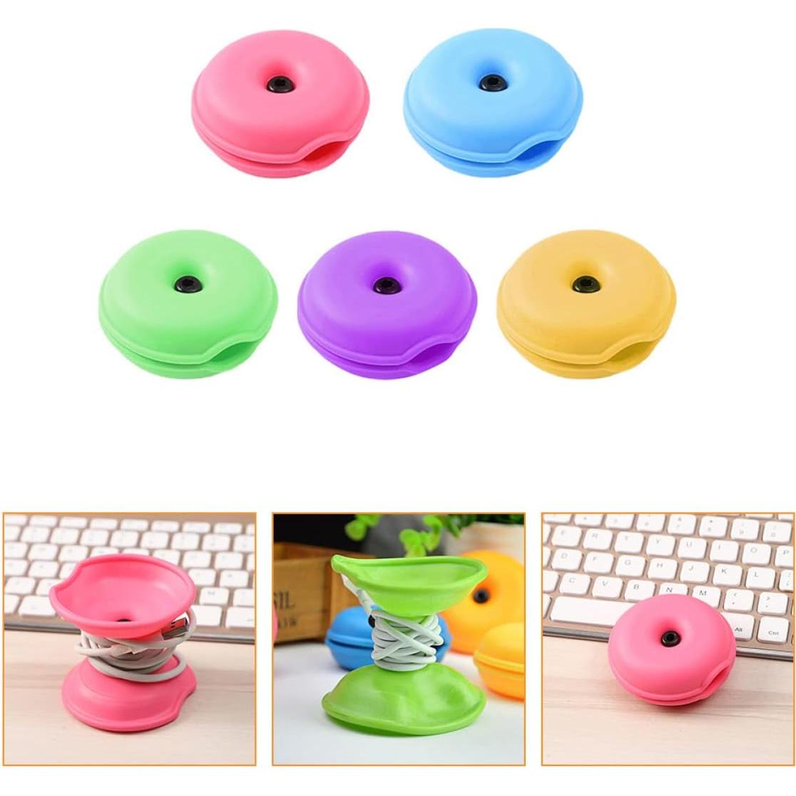 Organizador de Cables Zerodeko 15 Pcs Tortuga Colorido TPR