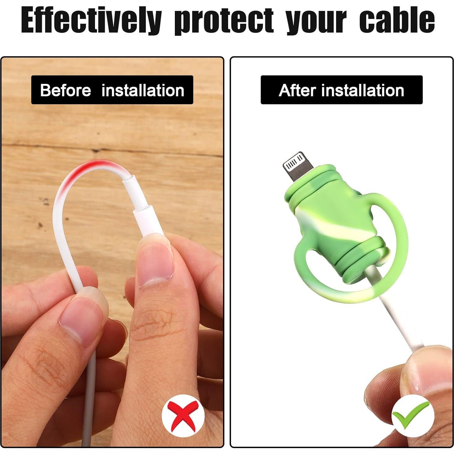 Protector de Cable de Datos Savita 7 Piezas Silicona Caricatura