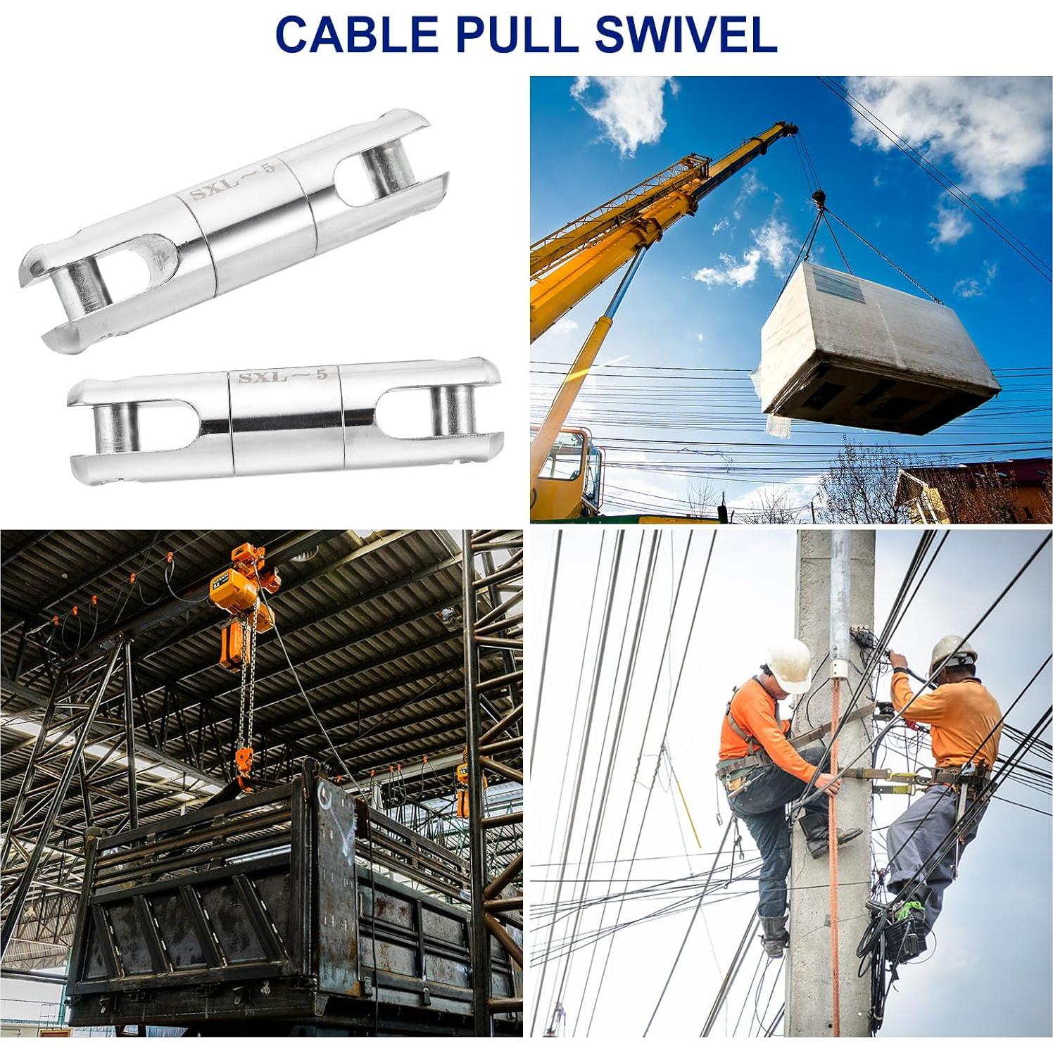 Swivel de Tirar Cable PATIKIL 5 Toneladas, Aleación Duradera