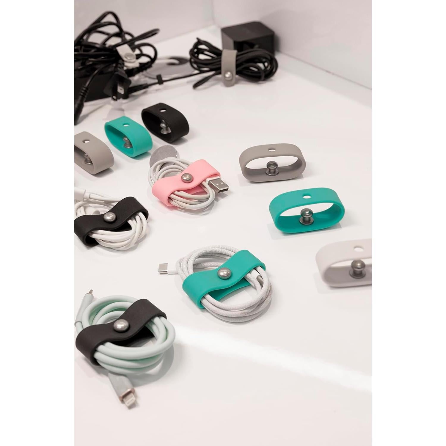 Organizador de Cables ELFRhino 10 Pcs Silicona Multicolor