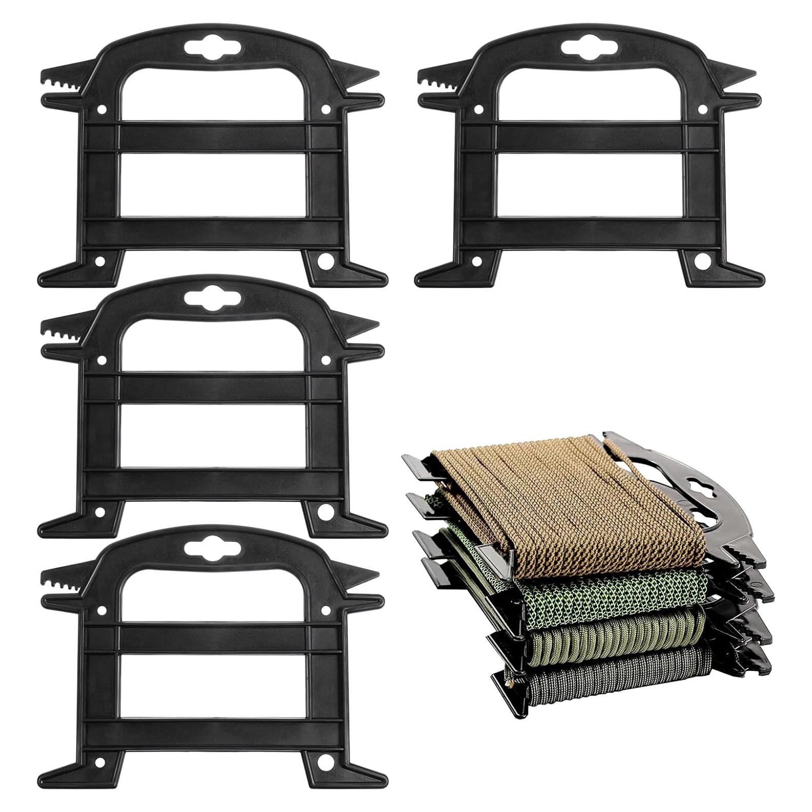 4 Enrolladores de Cuerda Xelsluthe, Organizador Negro 19.5x15cm