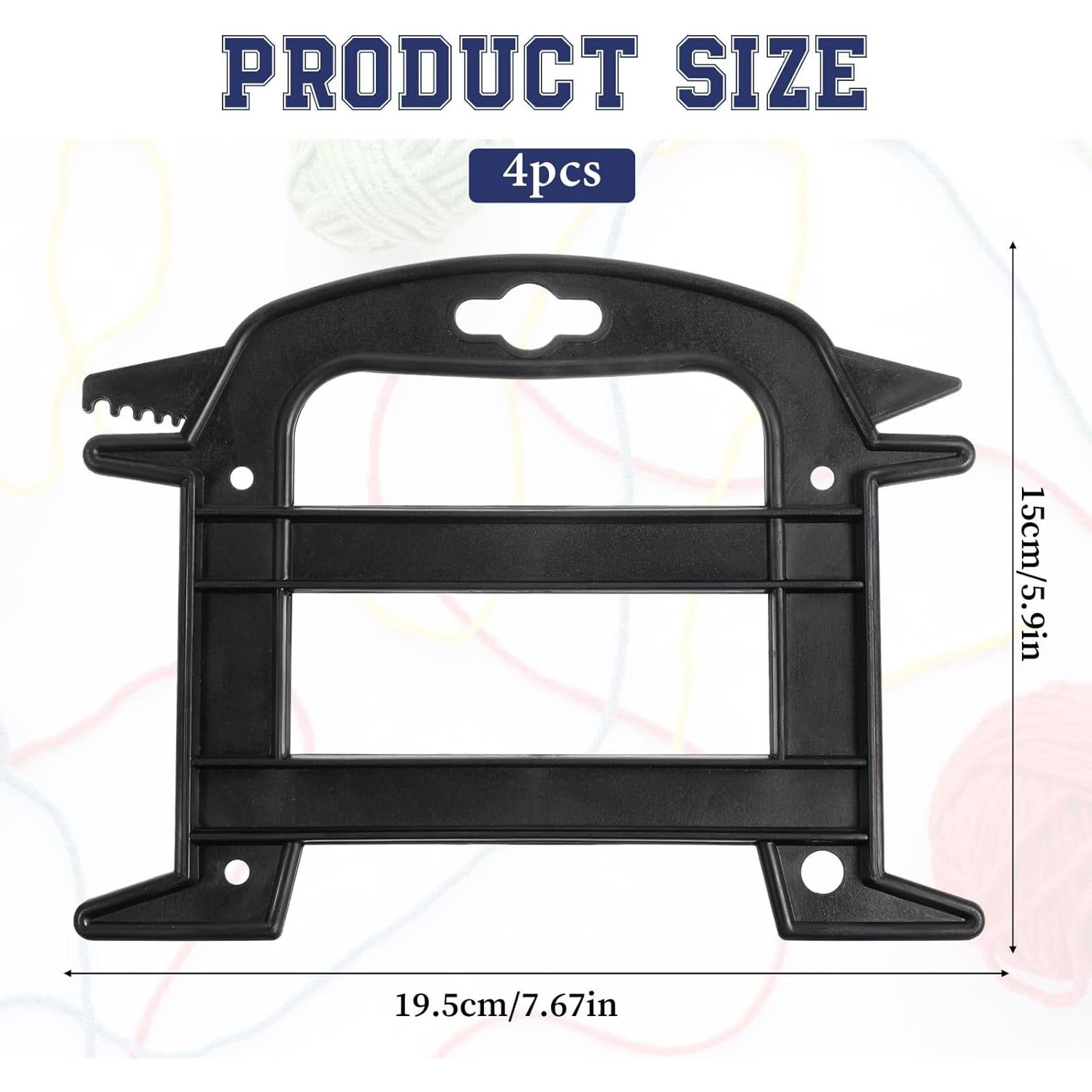 4 Enrolladores de Cuerda Xelsluthe, Organizador Negro 19.5x15cm