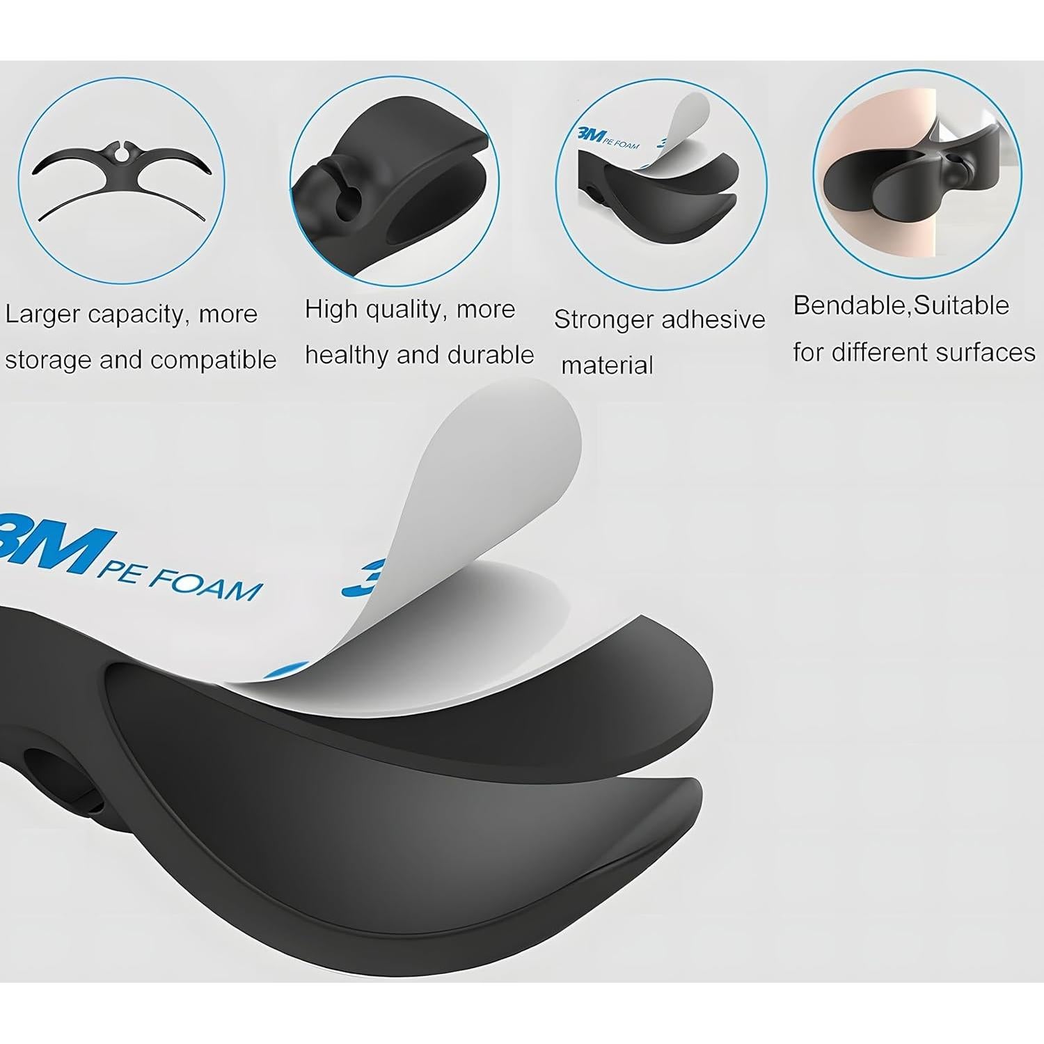 Organizador de Cables JuJube para Electrodomésticos - 4 Piezas Negro