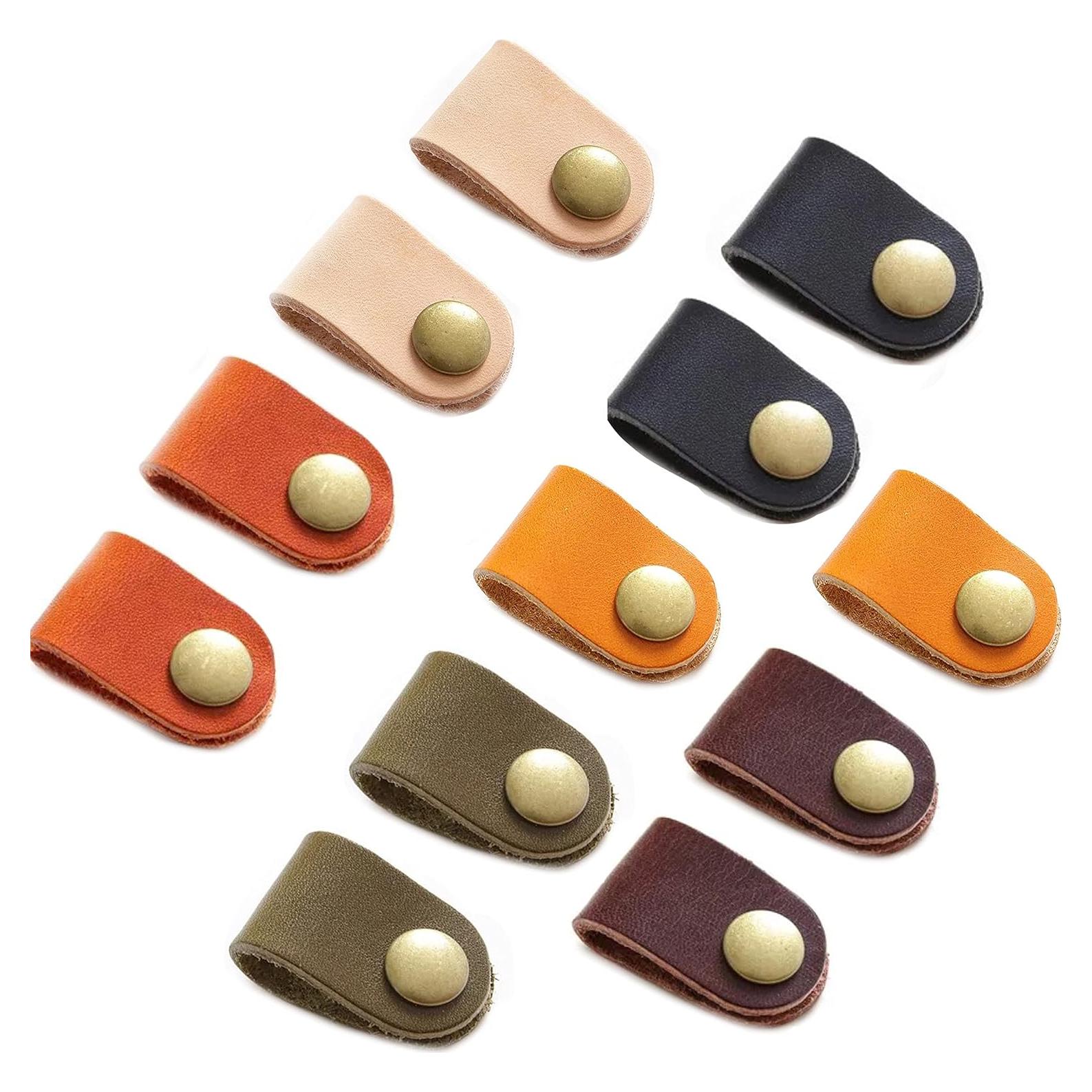 Organizador de Cables de Cuero VIRFONOR - Juego de 12 Piezas