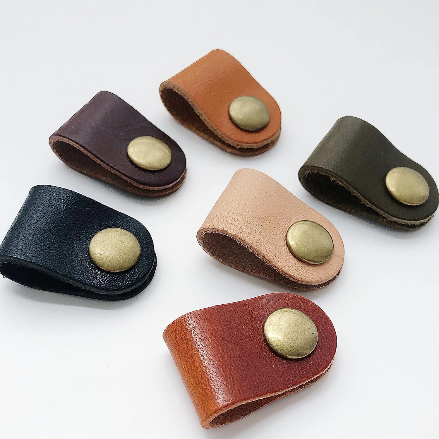 Organizador de Cables de Cuero VIRFONOR - Juego de 12 Piezas