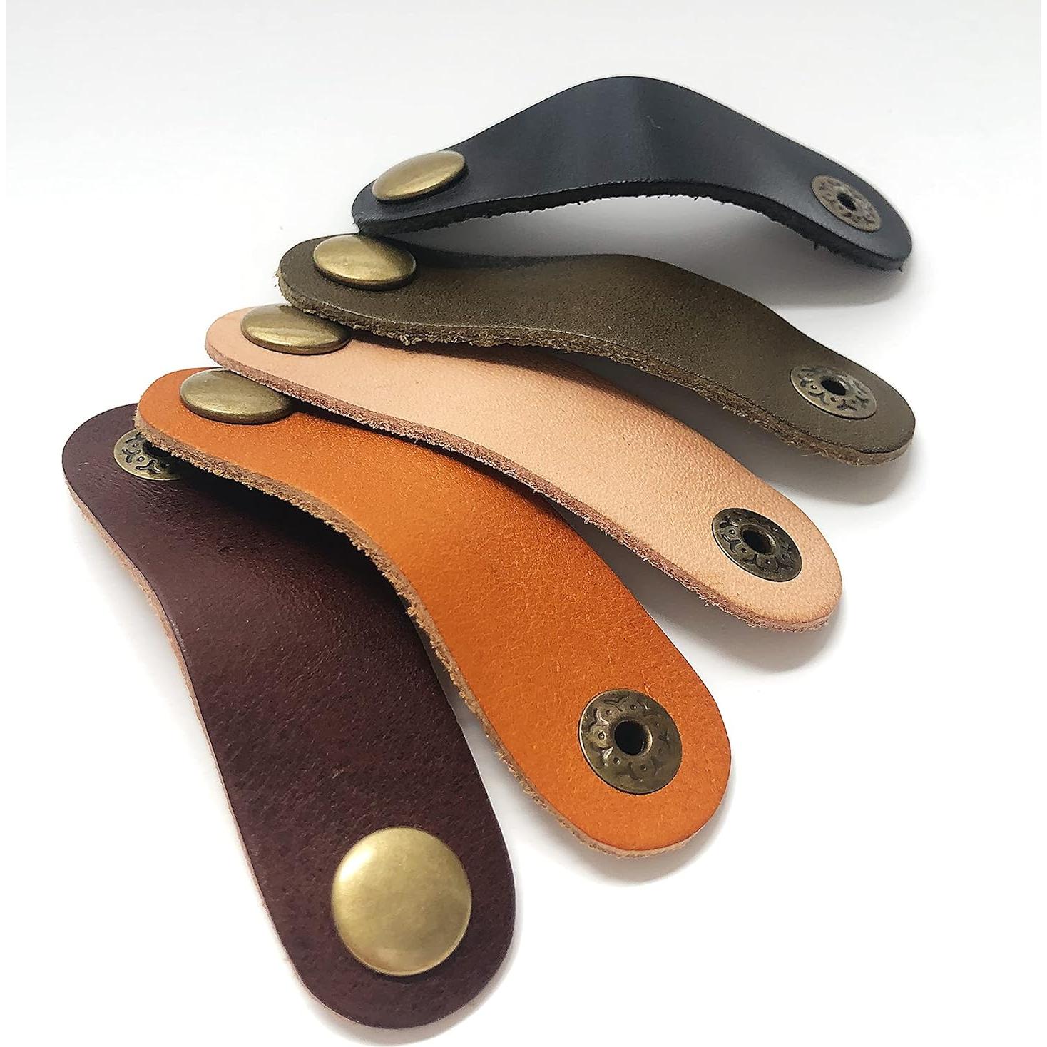 Organizador de Cables de Cuero VIRFONOR - Juego de 12 Piezas