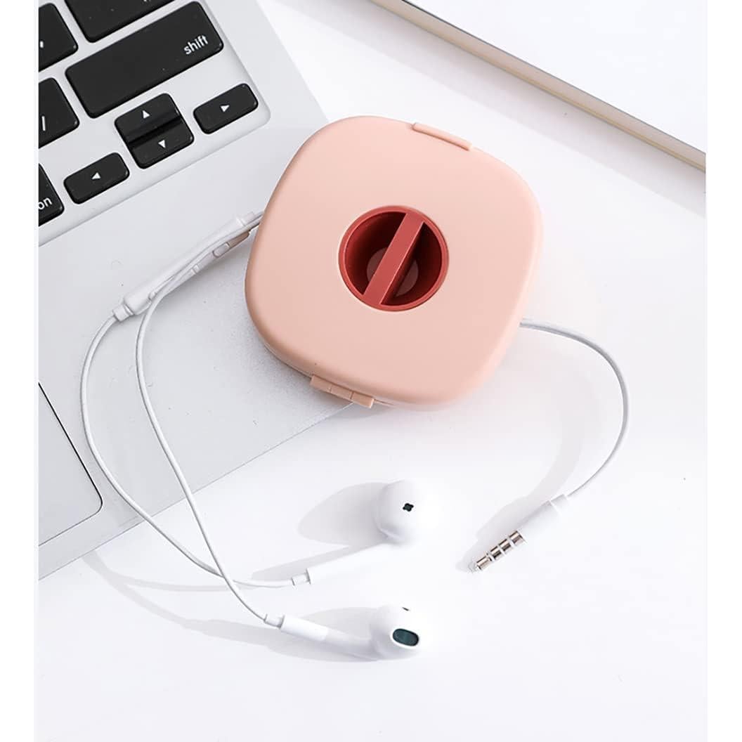 Organizador de Cable Retráctil Mini 4 PCS + 8 Protectores de Silicona