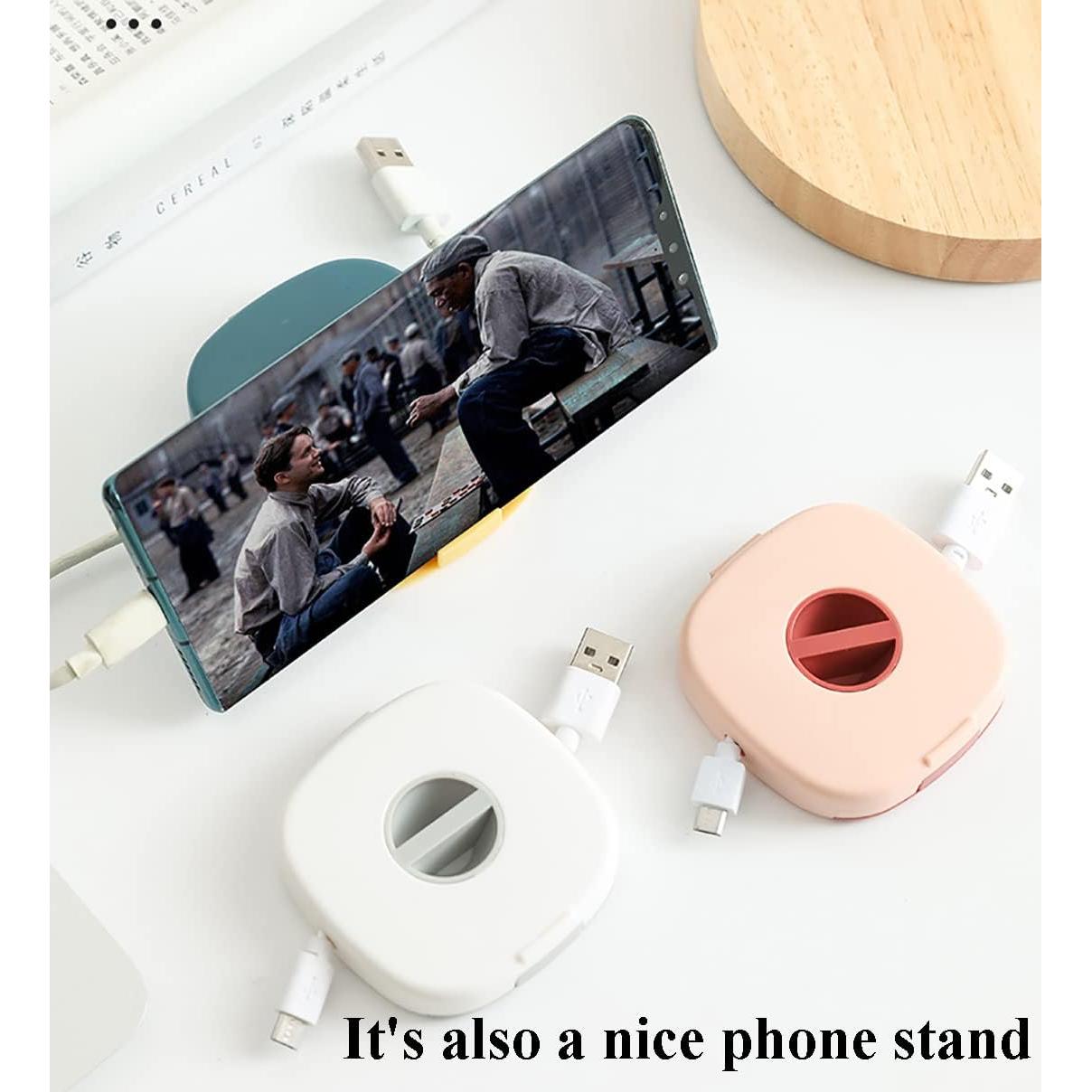 Organizador de Cable Retráctil Mini 4 PCS + 8 Protectores de Silicona