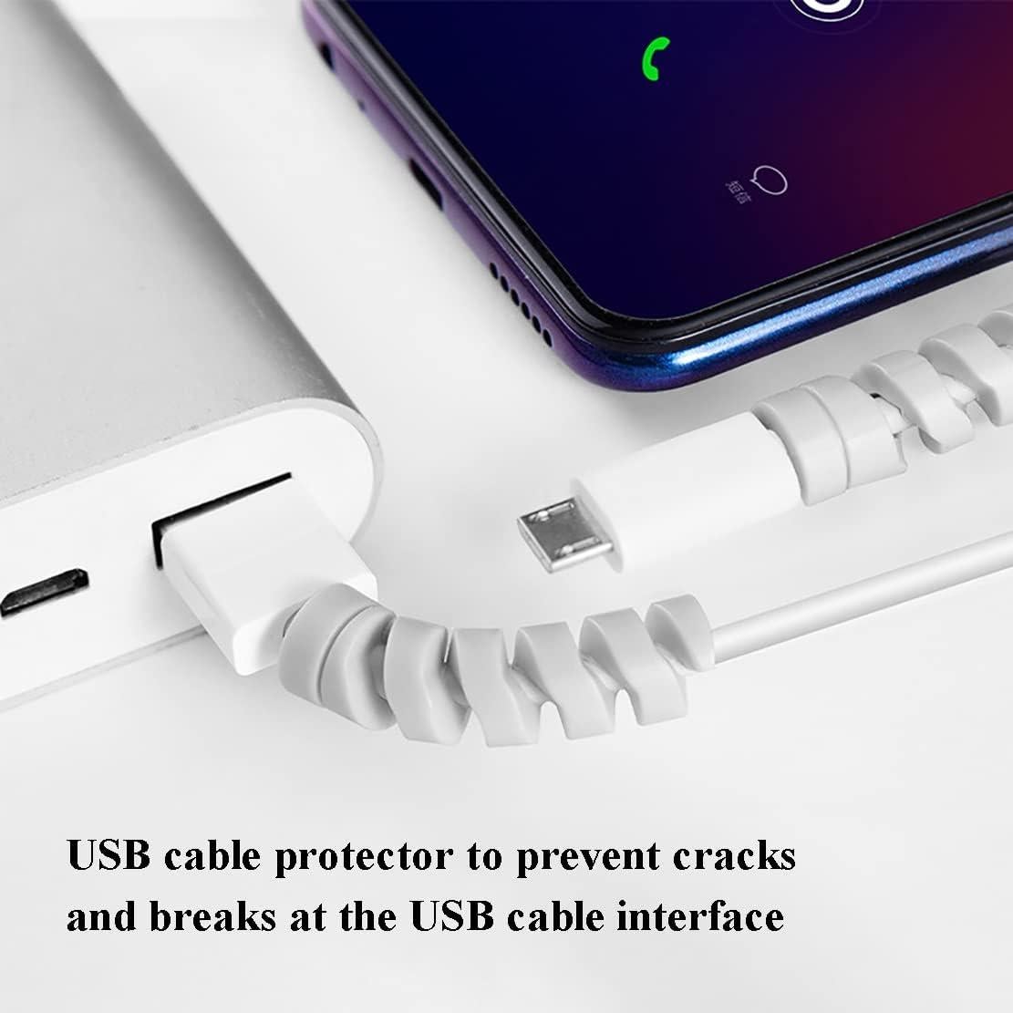 Organizador de Cable Retráctil Mini 4 PCS + 8 Protectores de Silicona