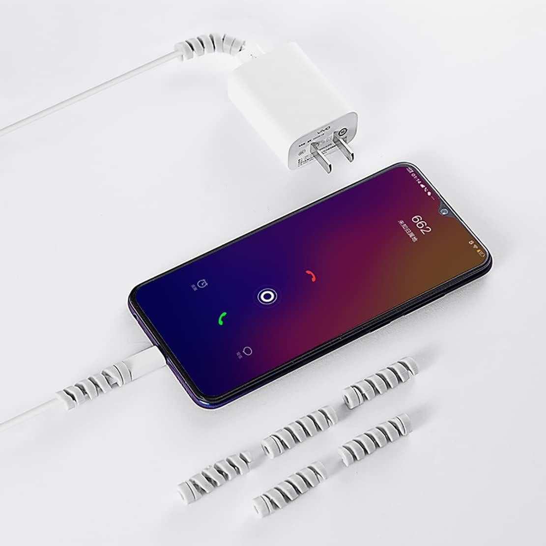 Organizador de Cable Retráctil Mini 4 PCS + 8 Protectores de Silicona