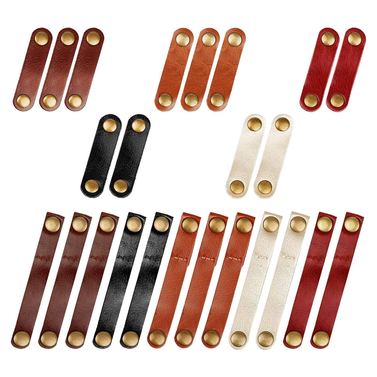 24 Piezas Correas de Cable de Cuero Viaky Multicolor Organizador
