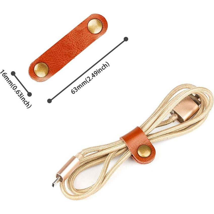 24 Piezas Correas de Cable de Cuero Viaky Multicolor Organizador