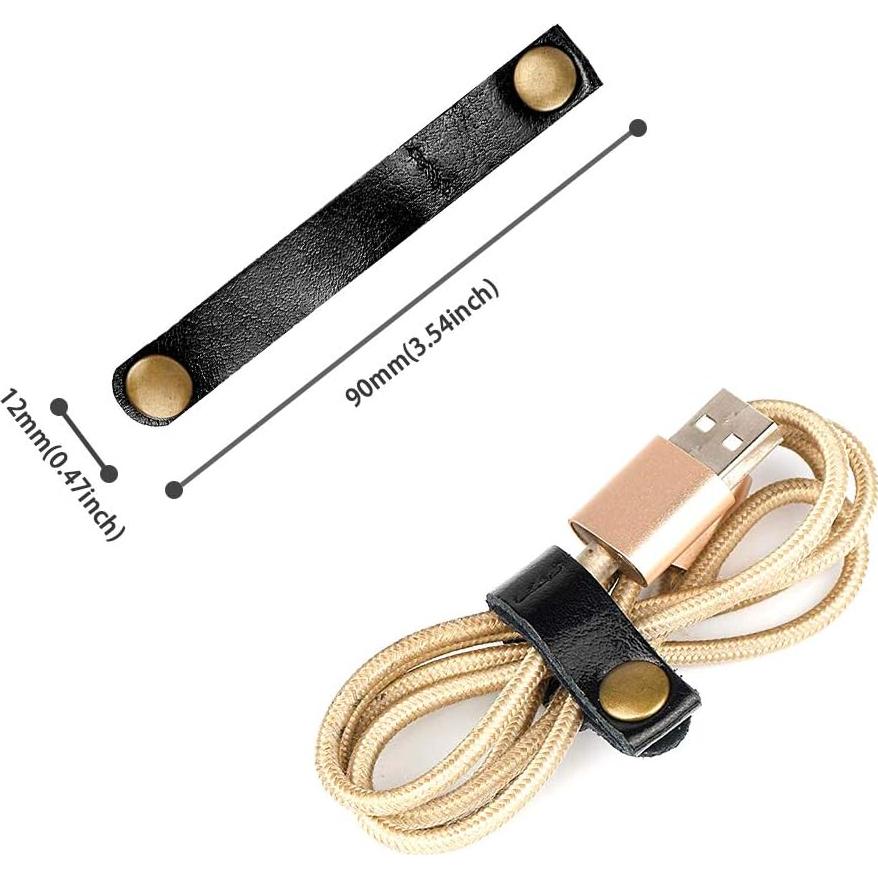 24 Piezas Correas de Cable de Cuero Viaky Multicolor Organizador