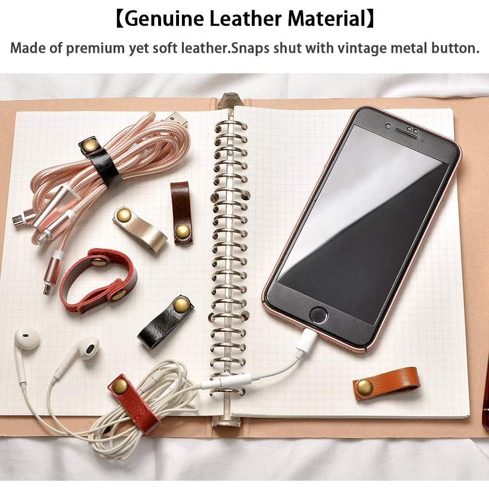 24 Piezas Correas de Cable de Cuero Viaky Multicolor Organizador