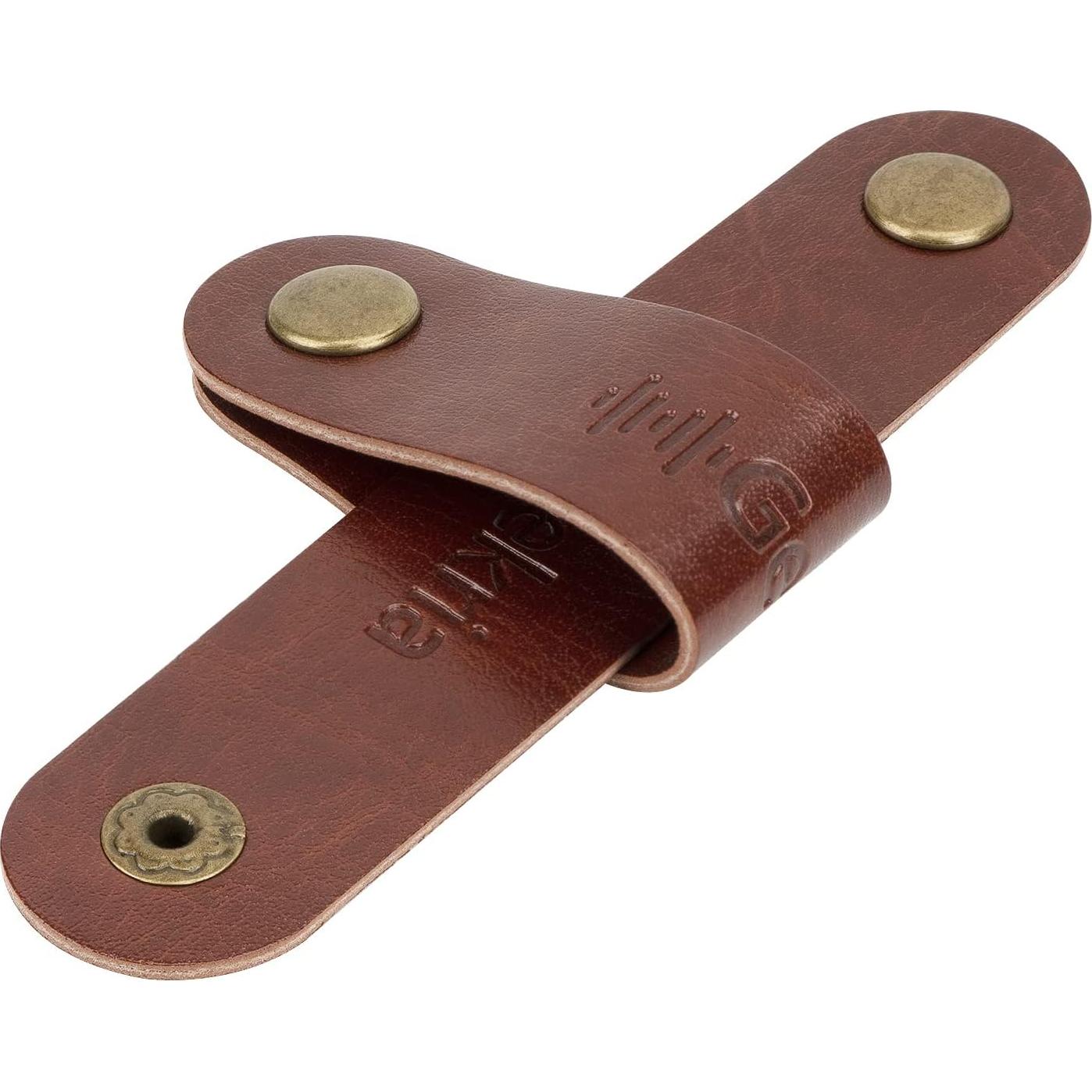 Organizador de Cables de Cuero Geekria - 10 Sujetadores Rústicos