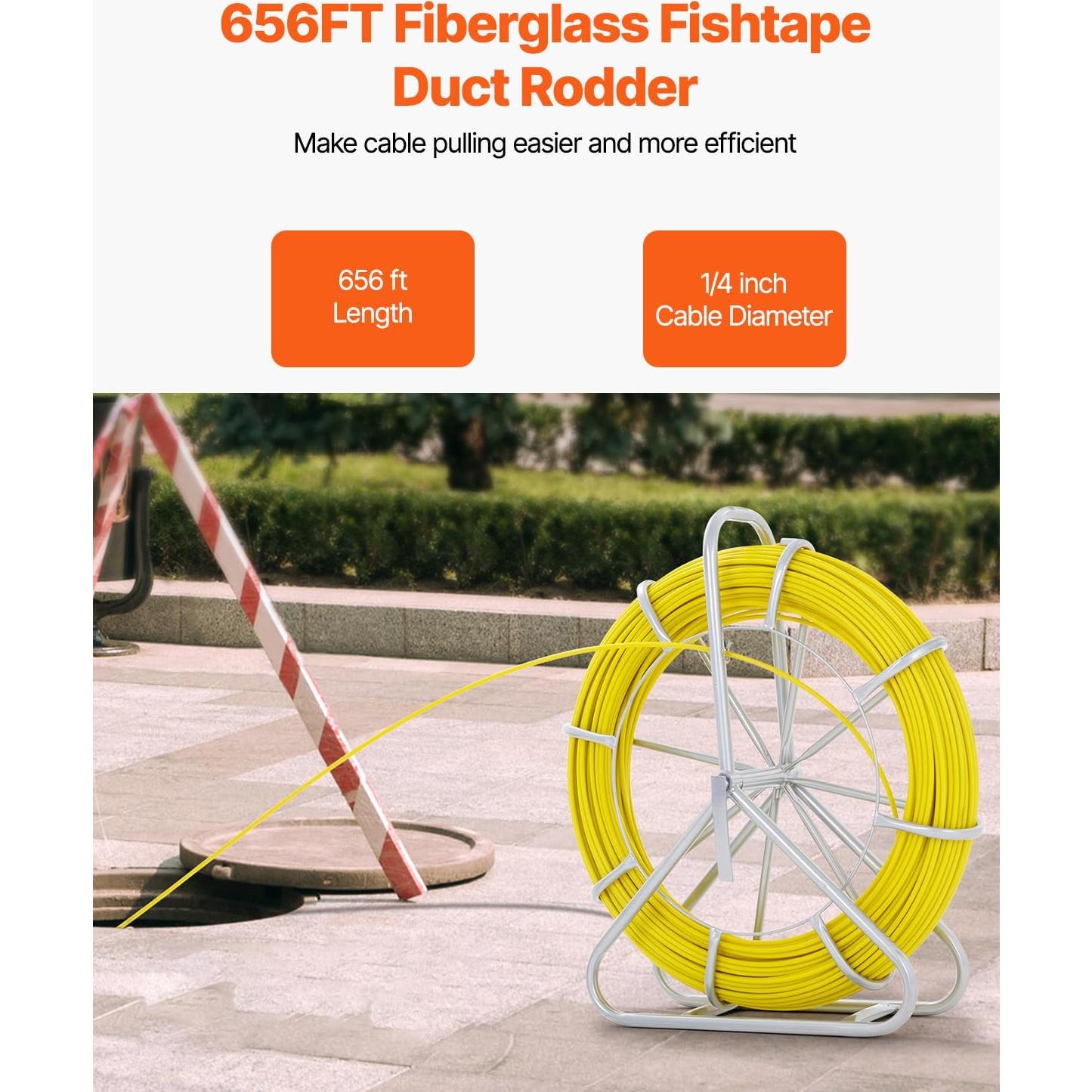 Cinta de Ducto de Fibra de Vidrio VEVOR 200 m x 6.35 mm