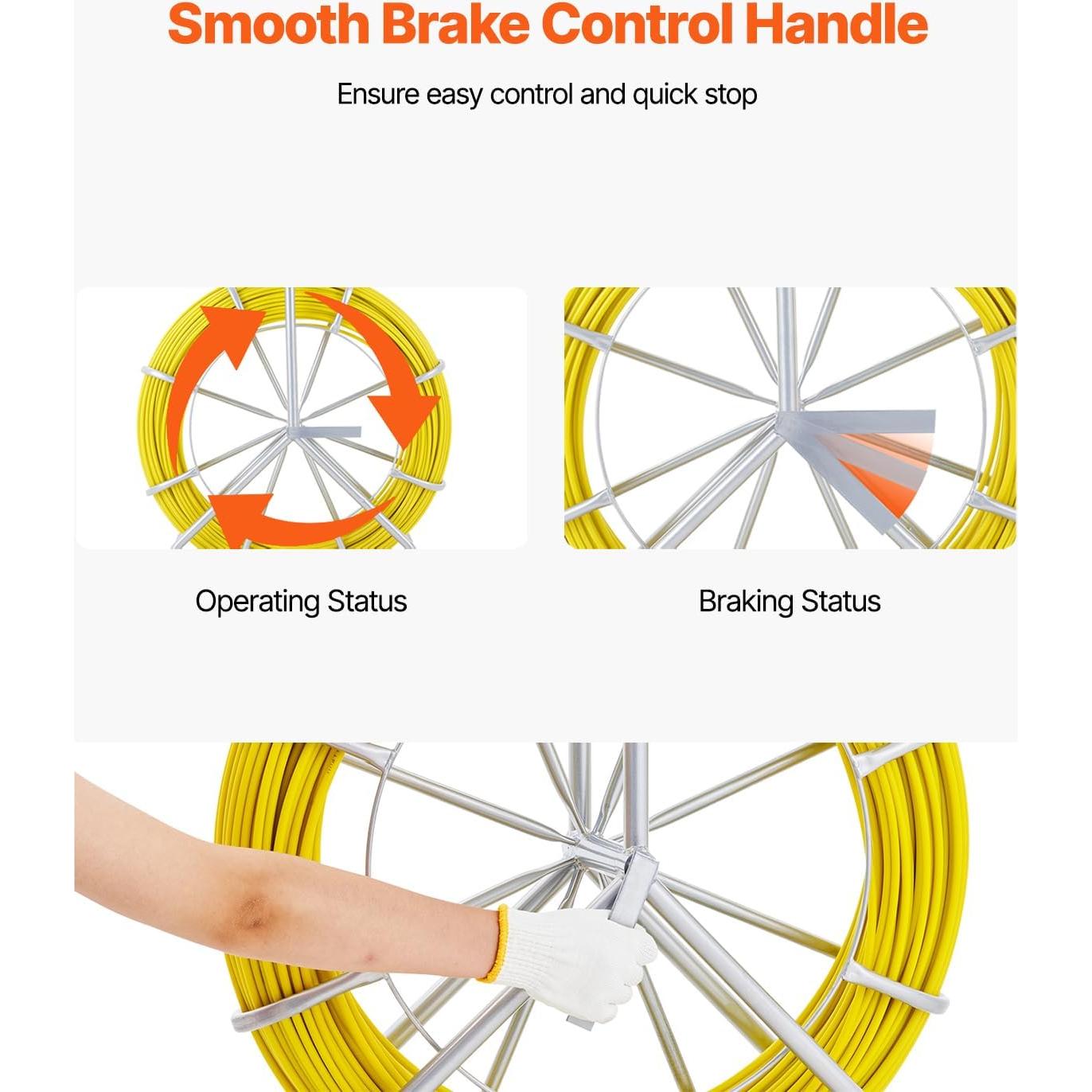 Cinta de Ducto de Fibra de Vidrio VEVOR 200 m x 6.35 mm