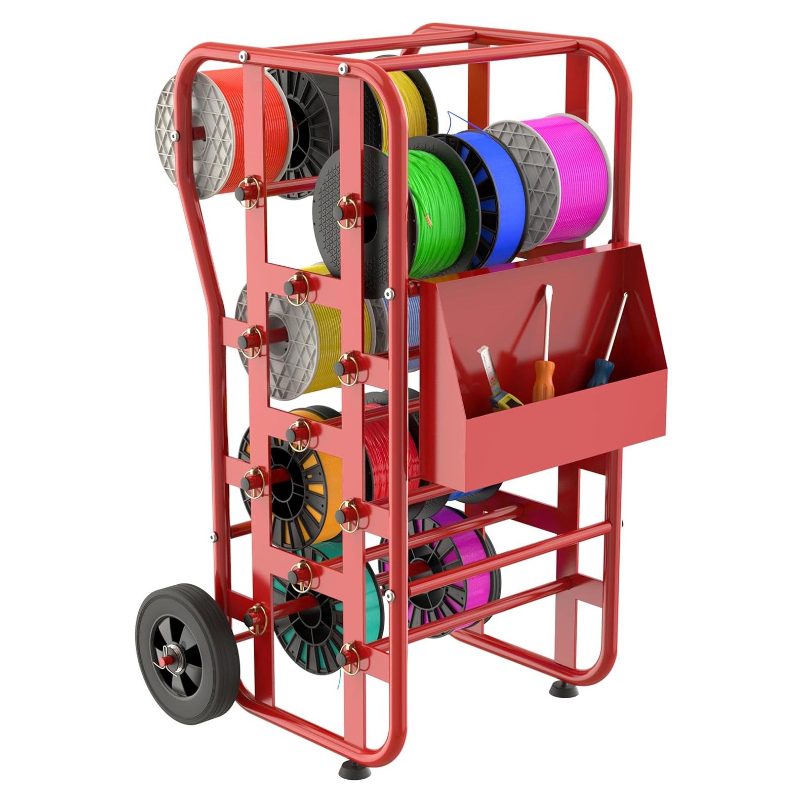 Soporte para Bobinas de Cable Tredre Rojo 226.8 kg con Ruedas