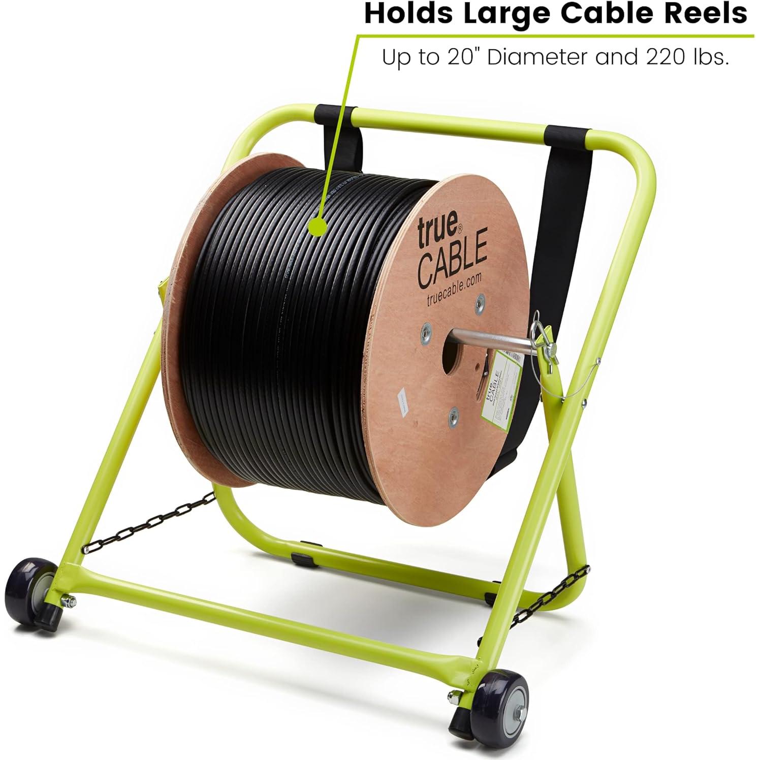 Carro Dispensador de Alambre TRUE CABLE 20" 100 lb Amarillo