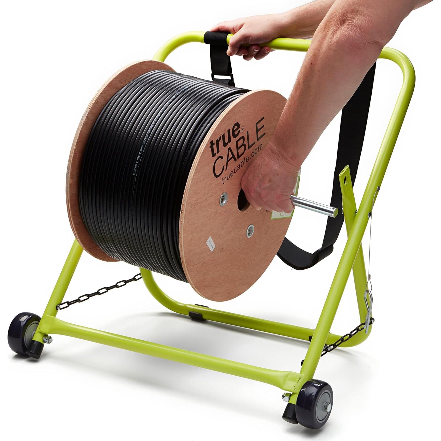 Carro Dispensador de Alambre TRUE CABLE 20" 100 lb Amarillo