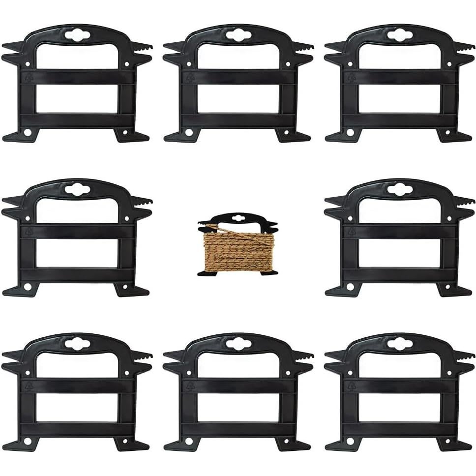 Enrollador de Cuerda Hnfotoy 8PCS Negro - Organizador de Cables