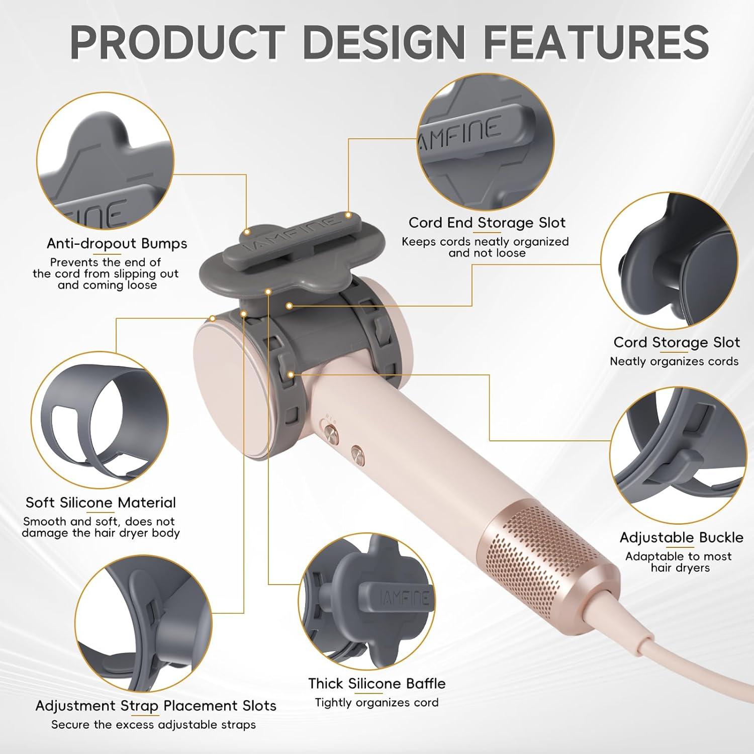 Organizador de Cable para Secador de Pelo Genérico Gris