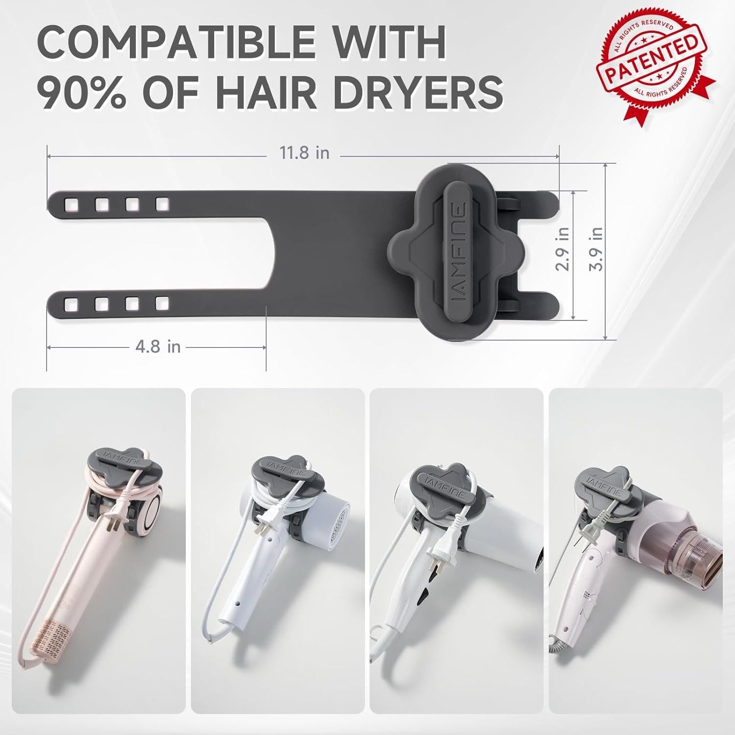 Organizador de Cable para Secador de Pelo Genérico Gris