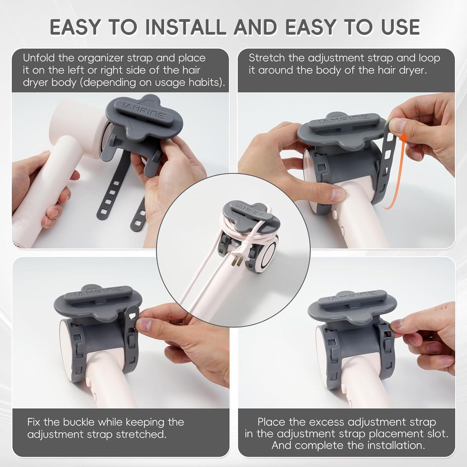 Organizador de Cable para Secador de Pelo Genérico Gris