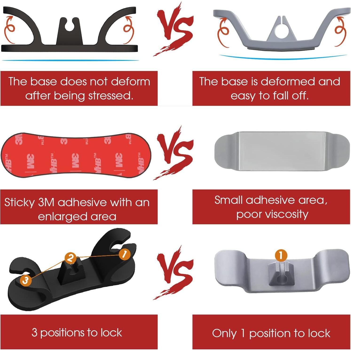 Organizador de Cables Signice - Paquete de 3 Piezas Multicolor