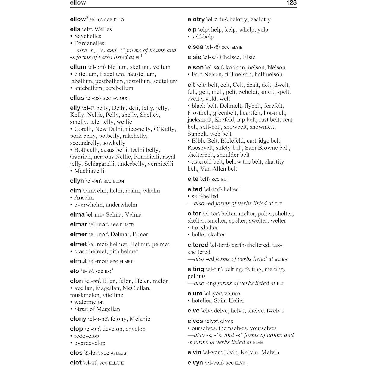 Merriam-Webster's Rhyming Dictionary, Second Edition, Trade Paperback