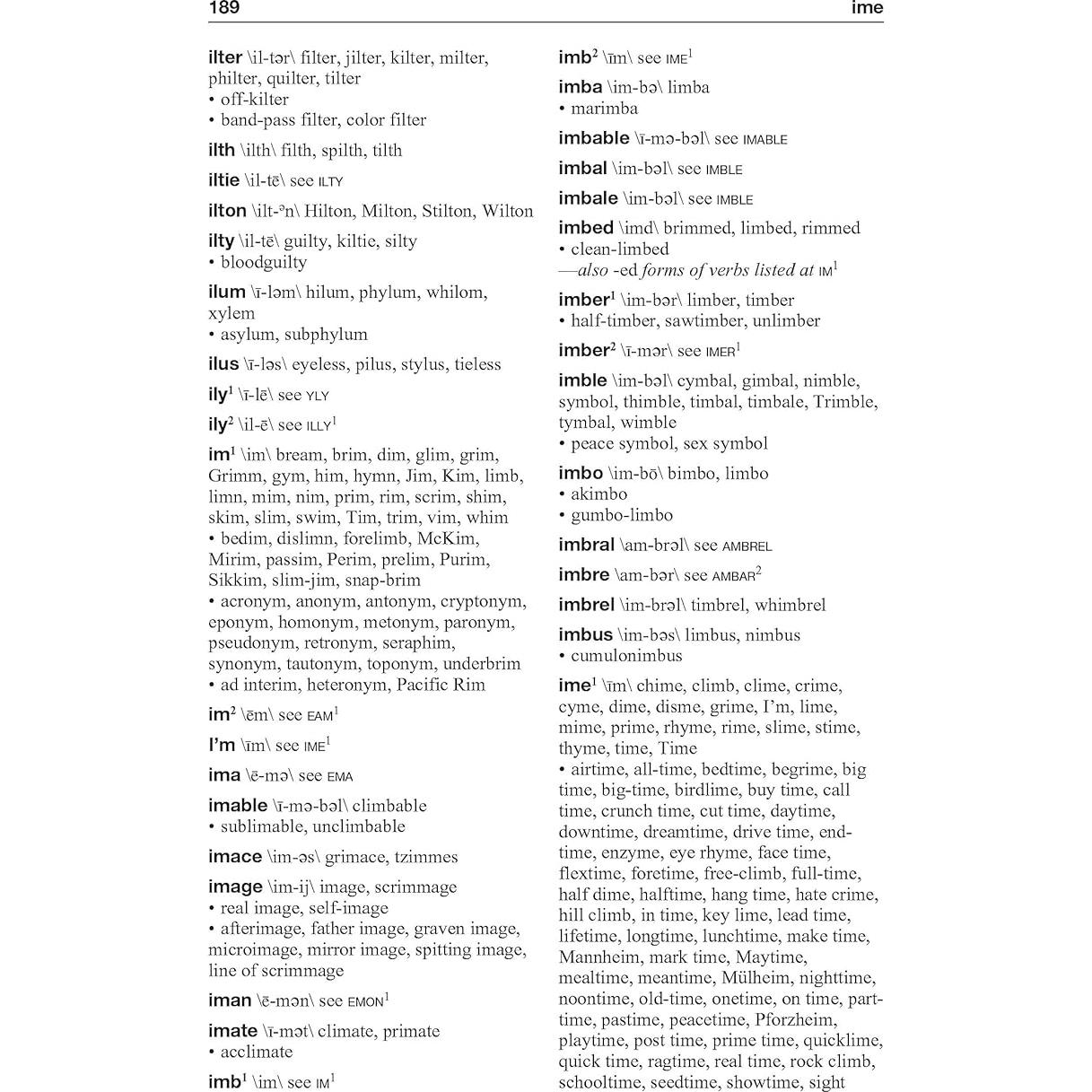 Merriam-Webster's Rhyming Dictionary, Second Edition, Trade Paperback