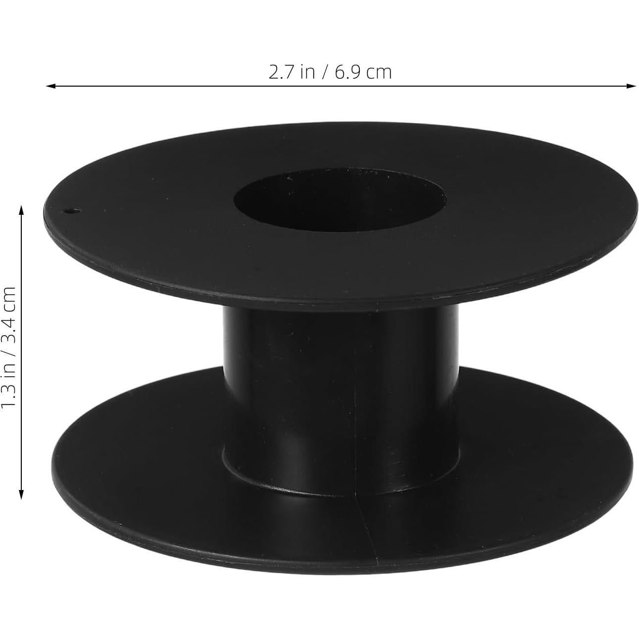 Organizador de Cables GLEAVI 4 Pcs Bobinas Plástico Negro