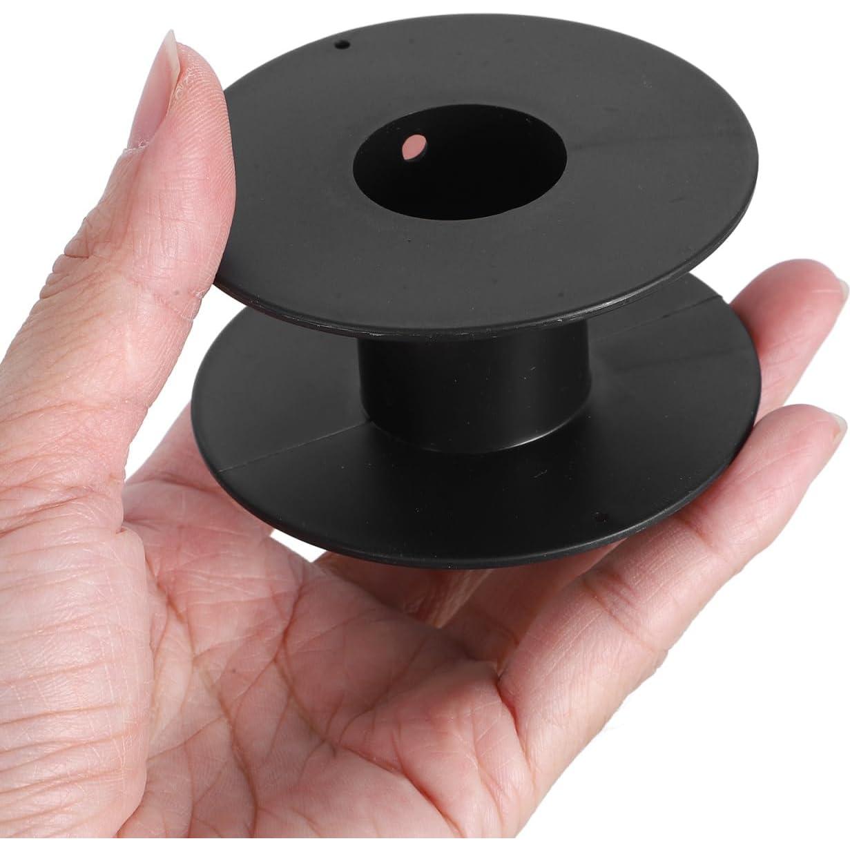 Organizador de Cables GLEAVI 4 Pcs Bobinas Plástico Negro